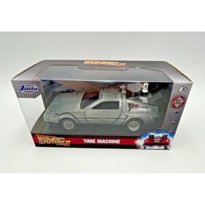NEW Jada Toys 24078 Back to the Future 2 TIME MACHINE 1:32 DieCast Metal Vehicle